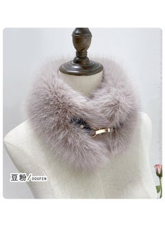 Generic Faux Fox Fur Collar Warm Scarf for Women White  - Image 3