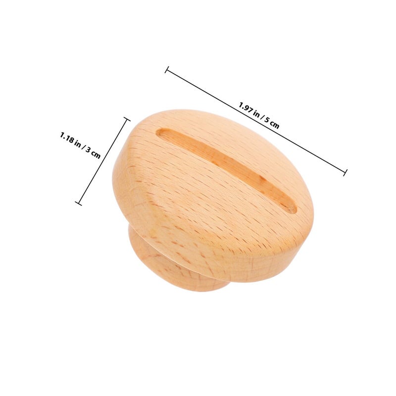 Beech Wood Round Drawer Knobs Handles For Kitchen Wardrobe Nursery Furniture - Image 3
