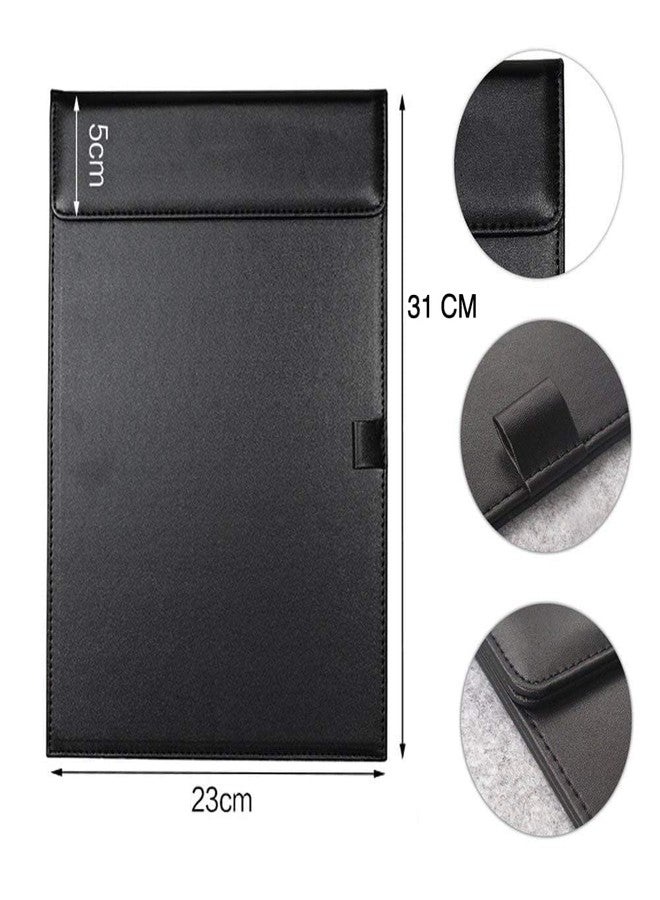 Amazinghind Writing pad for exam. Exam pad Made of PU Leather with Pen Holder Loop.Exam Board/pad for Writing for Your Business Meeting Conference. Size: A4 | Color: Black - Image 3