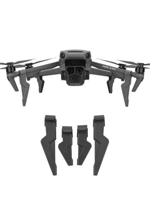 معدات هبوط قابلة للطي، حامل دعم للساقين ممتد لـ DJI Mavic 3/Mavic 3 Pro/Mavic 3، Classic/Cine (أسود)