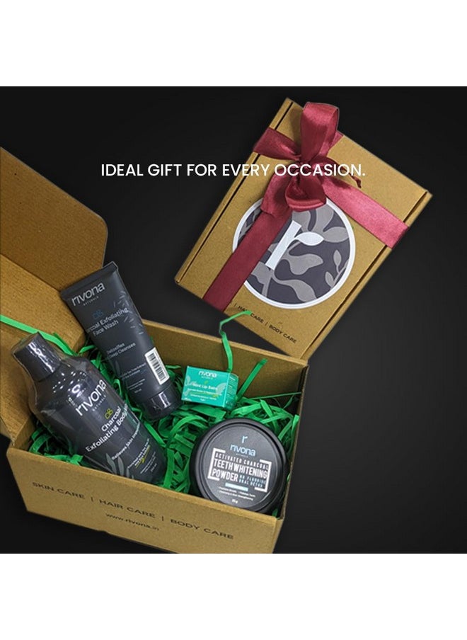RIVONA NATURALS Body Detox, Glow & Protect Gift Set Of 4 Pcs| All Skin Types | 100% Natural For Festive | Gift For Him | Gift For Birthdays | Gift Box For Every Occasion  - Image 5