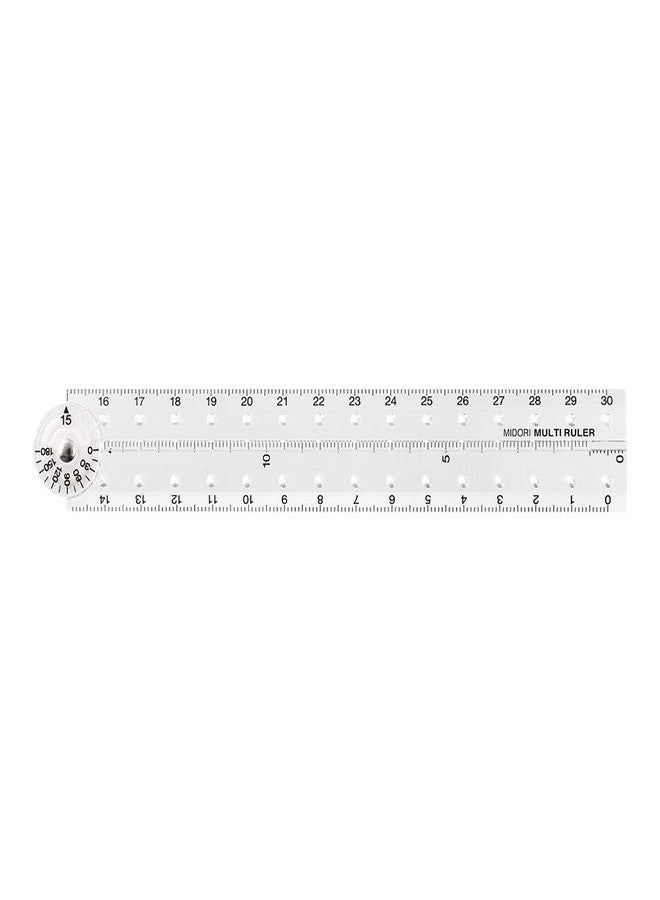 Midori DESIGNPHIL 42266006 Multi Ruler, 11.8 inches (30 cm), Transparent - Image 2