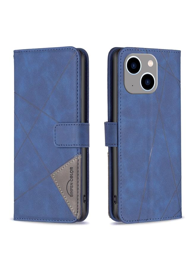 اس-توب جراب هاتف iPhone 15 Plus مصنوع من الجلد بمشبك مغناطيسي وملمس معيني - Image 1