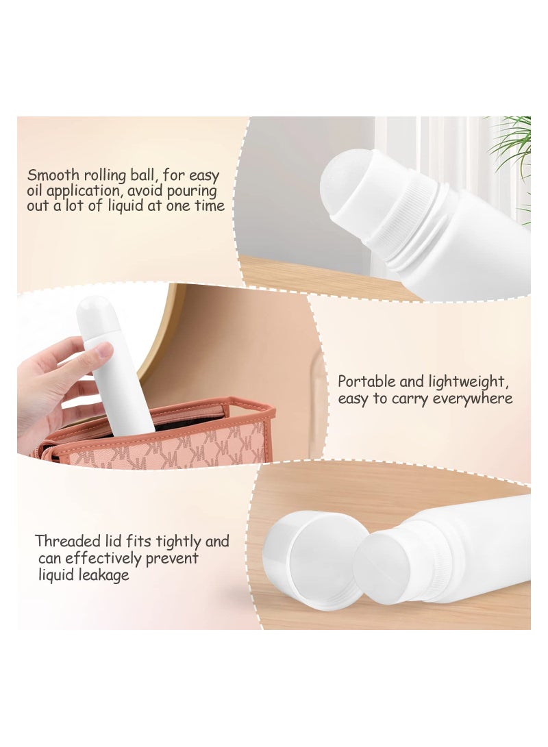 Plastic Refillable Roller, 8 Pack 100ml Empty Refillable Roll On Bottle, Leak-Proof Deodorant Containers, Anti-perspirant Dispenser,  for Essential Oil Perfumes Balms - Image 4