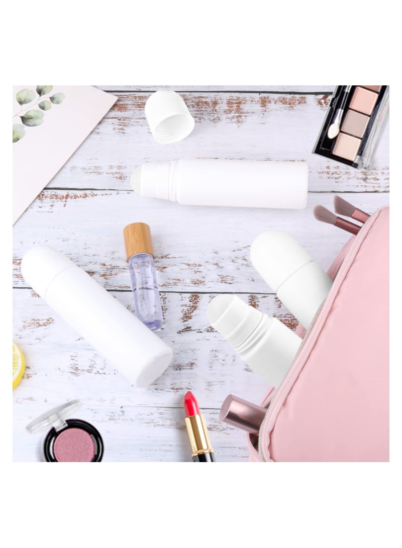 Plastic Refillable Roller, 8 Pack 100ml Empty Refillable Roll On Bottle, Leak-Proof Deodorant Containers, Anti-perspirant Dispenser,  for Essential Oil Perfumes Balms - Image 3