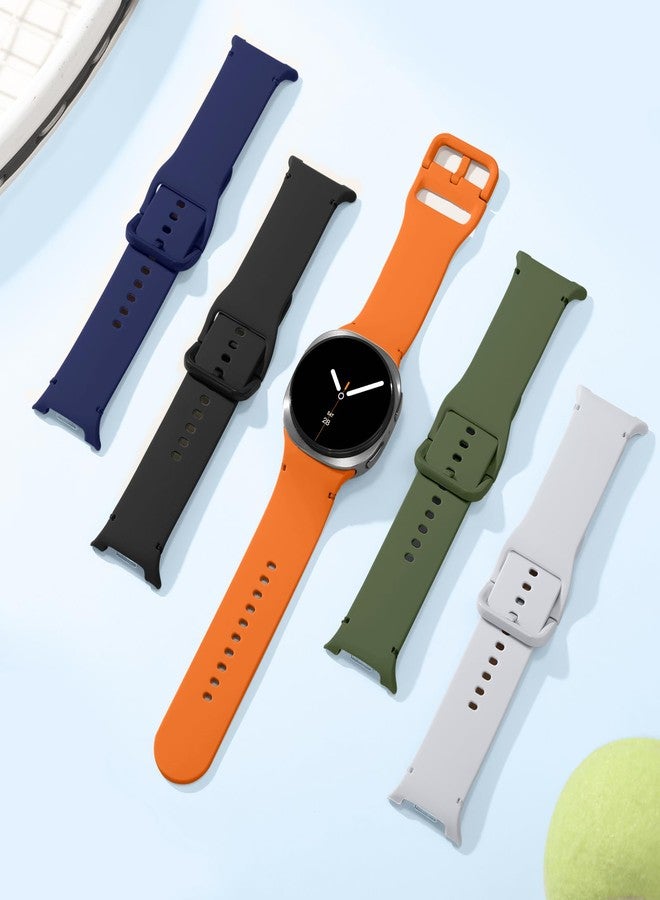 DaQin 8 Pack Sport Bands Compatible for Samsung Galaxy Watch 8 Band 40mm 44mm/Galaxy Watch 8 Classic 46mm, No Gap Soft Silicone Waterproof Strap Replacement for Women Men, S/M - Image 3