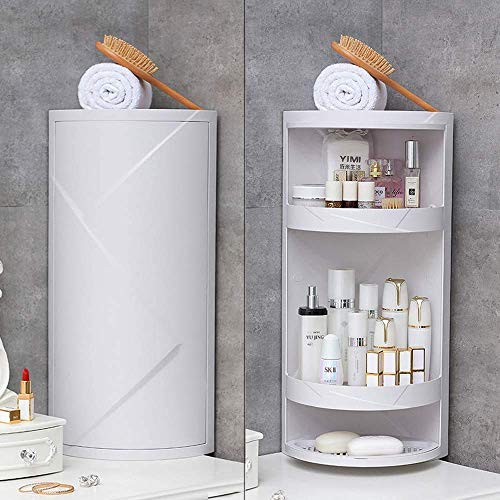 Matiko Plastic Multifunction | Bathroom Kitchen Corner Locker | Cosmetic Storage Rack | Cabinet Storage Shelf | Rotating Triangle Shelf - Image 2