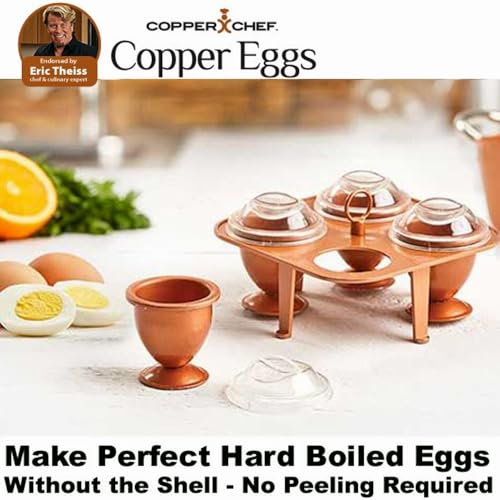 Copper Chef Eggs (Small)- Copper Chef Egg Cooker- No Peel Soft, Hard and Poached Eggs Without The Shell … - Image 5