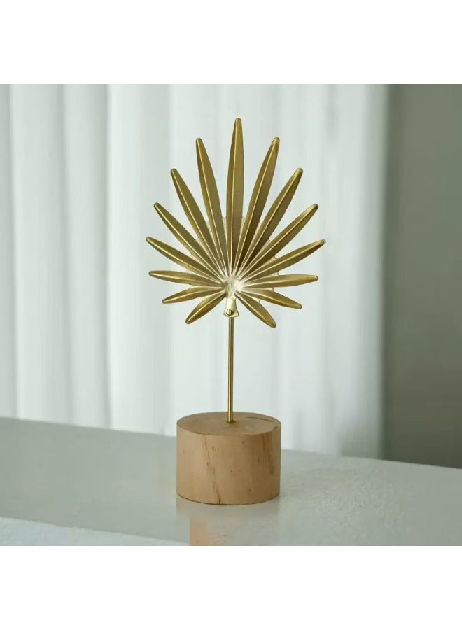 أوراق النخيل الذهبية، زخارف حديدية فنية زخرفية، مناسبة للمنزل، غرفة المعيشة، ديكور المكتب - Image 1