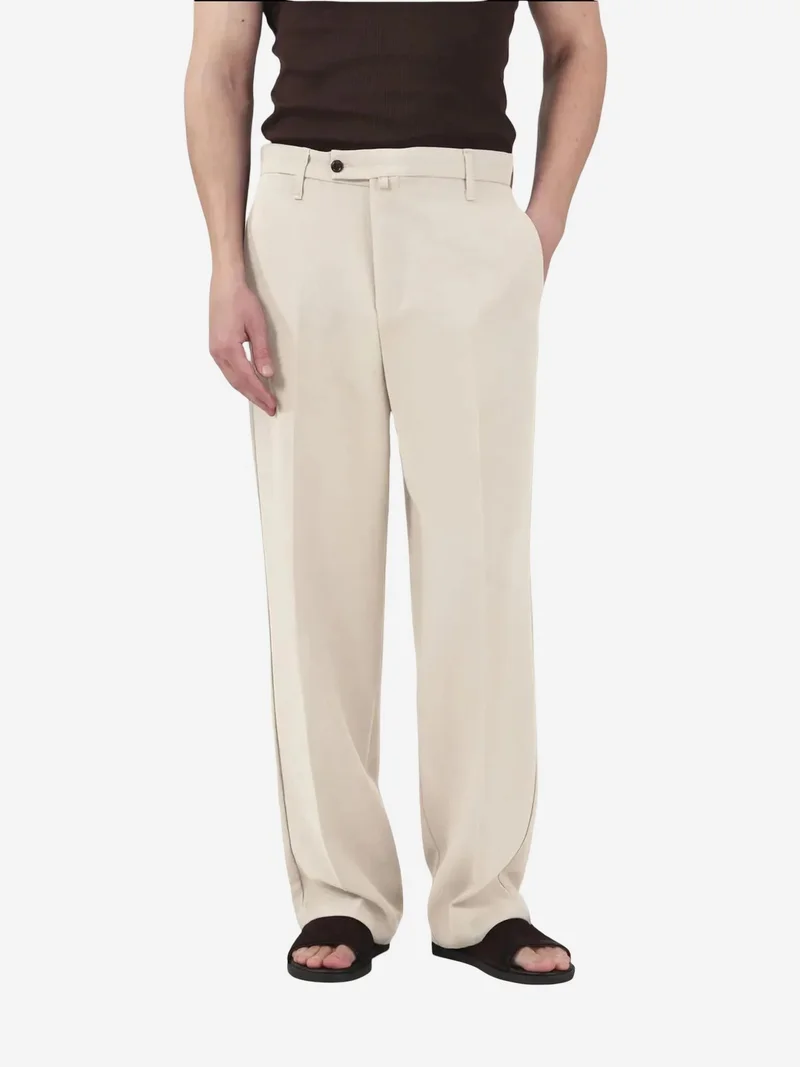 جيستو GIESTO Mid Waist Straight Leg Tailored Trousers