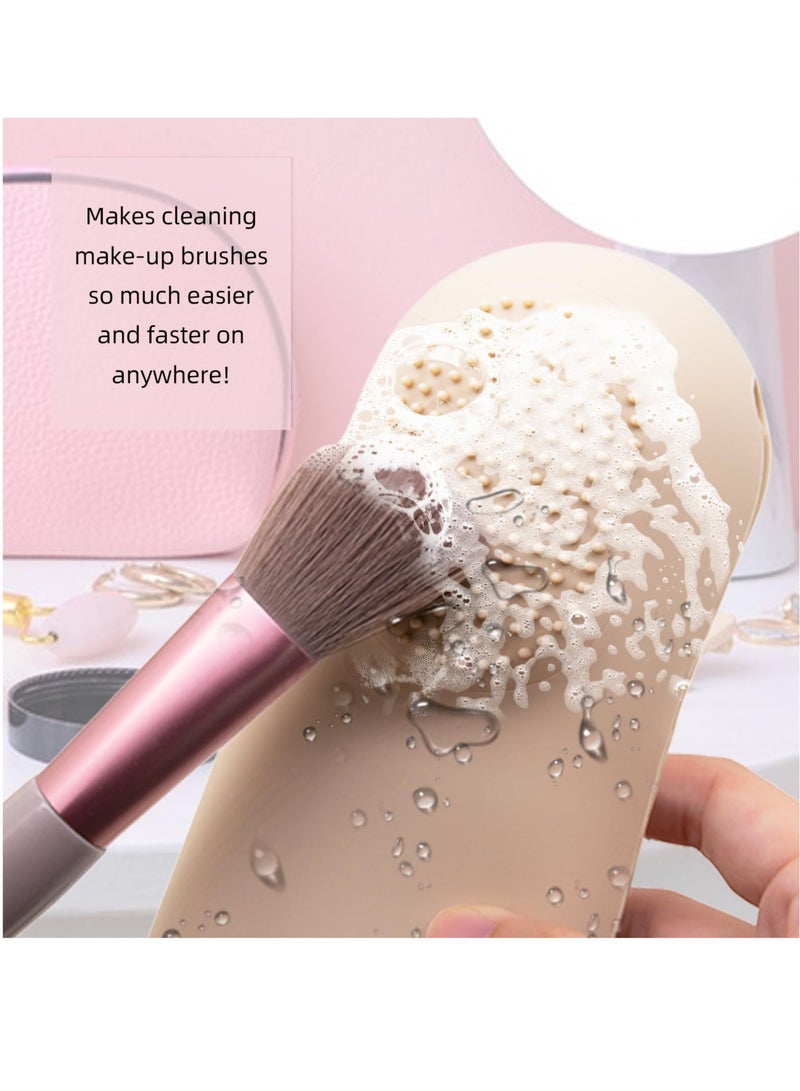 Excefore Travel Makeup Brush Holder, Magnetic Anti-fall Out Silicon Portable Cosmetic Face Brushes Holder, Portable Cosmetic Pouch Makeup Tools Organizer, Soft and Sleek Makeup Tools Organizer - Image 3
