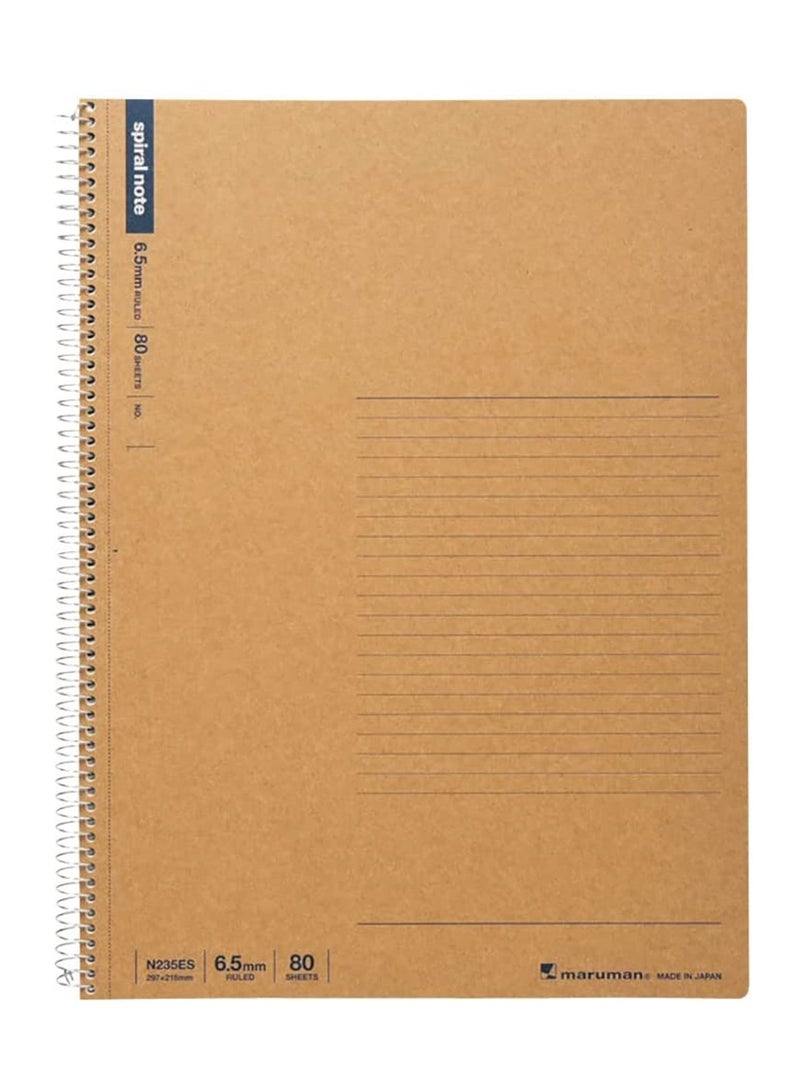 Maruman 80-Sheet Ruled Spiral Notebook A4 Size - Image 1