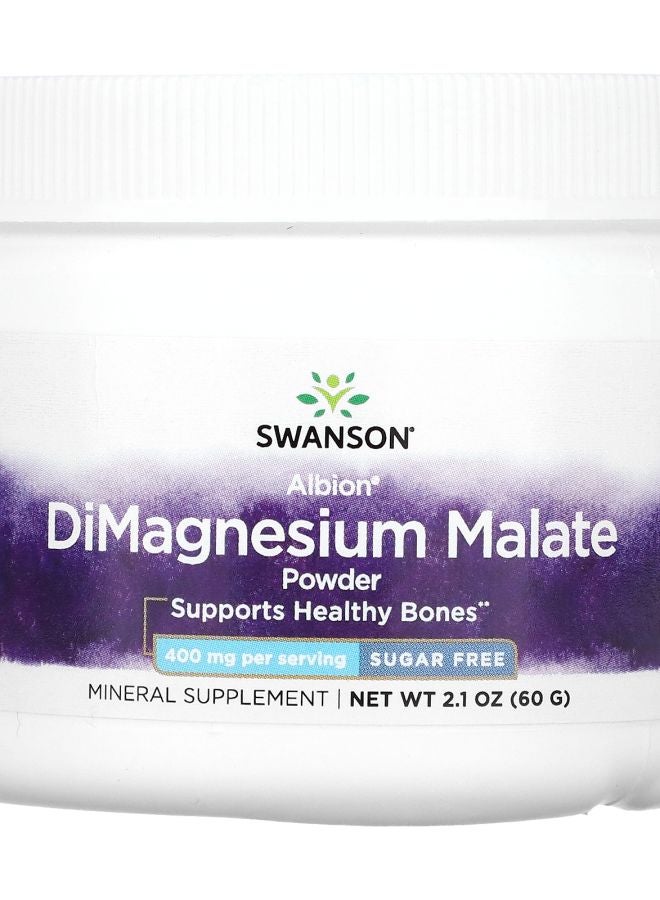 DiMagnesium Malate Powder 400 mg 2.1 oz (60 g)