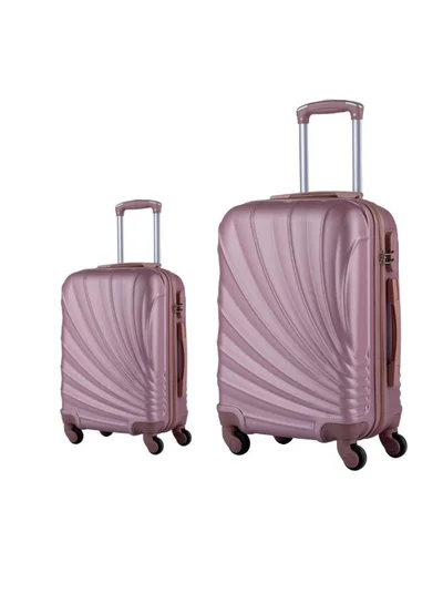 LIMRA Travel bags consisting of 2 luggage bags with a solid and strong design, size 24"16" inches Rosegold