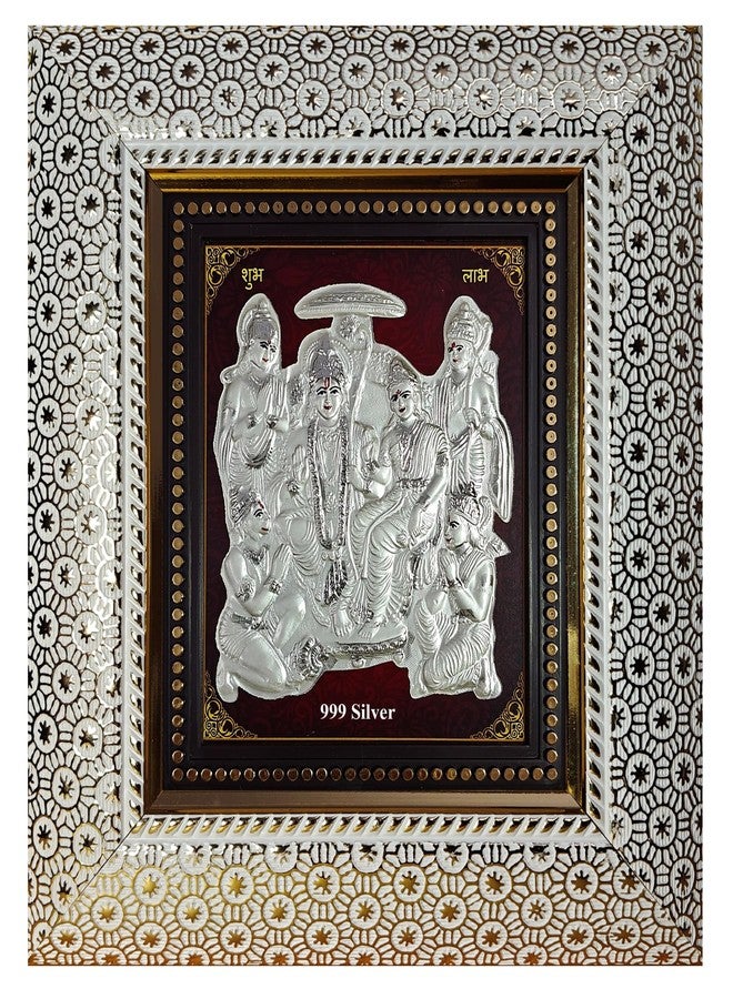 ARTSMINE - Silver Ram Darbar Wall Frame - 999 Silver Art|Premium Finish|Auspicious Spiritual Décor|Ideal for Pooja & Gifting - 1 Unit - Image 1
