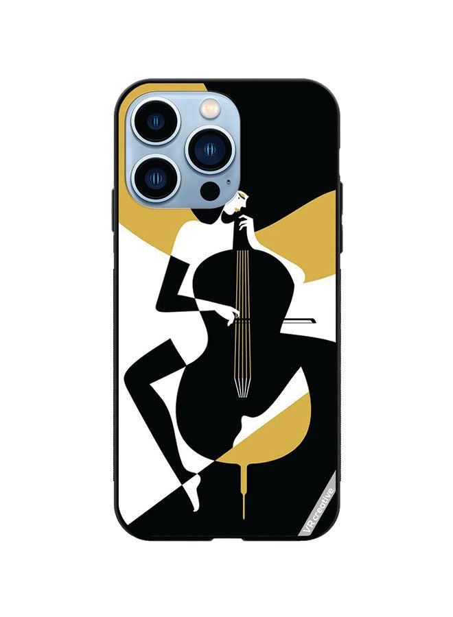 VR CREATIVE Protective Case Cover For Apple iPhone 14 Pro Max Girl With Insttrument Design Multicolour - Image 1