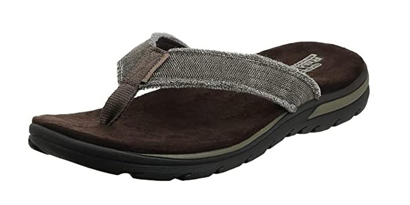 SKECHERS صندل سكلتشيرز للرجال بوسنيا، شوكولاتة، 11 M US - Image 1