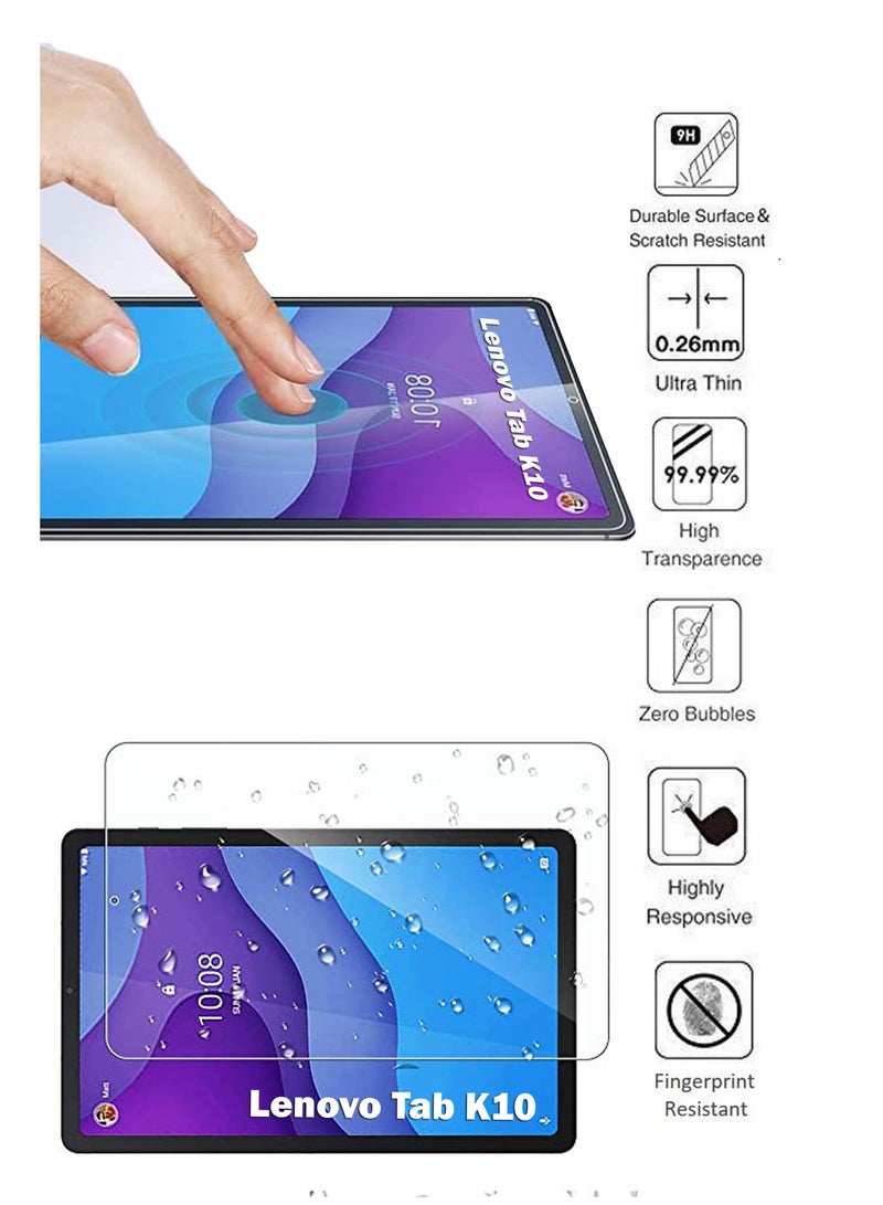 NAFCO Lenovo Tab M10 HD- 10.1 Inch Tempered Glass Screen Protector – High Transparency, Delicate Touch, Anti-Explosion, Smooth Arc Edges, Easy Installation, Screen Protector for Lenovo Tab M10 HD- 10.1 Inch - Image 4