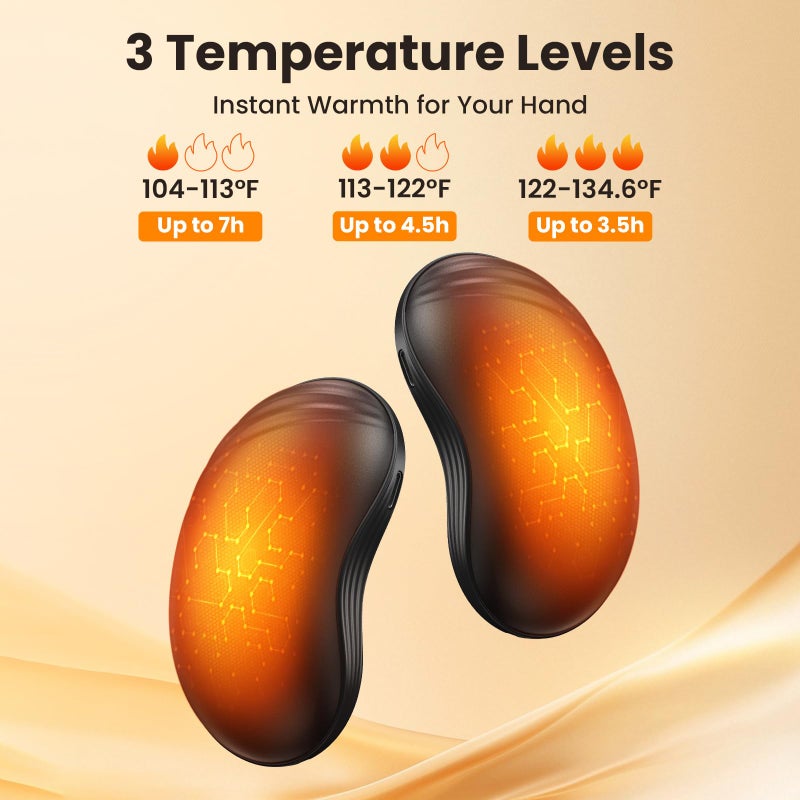 FZIFZI Hand Warmers Rechargeable, Electric Hand Warmers with Fidget Spinner, 2 Pack 6000mAh Reusable Charging Handwarmers, Magnetic Pocket Heater Gifts for Women, Men, Outdoor, Hunting, Fishing, Golf Camping - Image 3