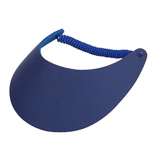 Otto Caps Fabric Foam Sun String Visor, Royal - Image 5