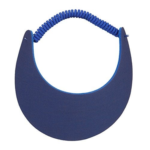 Otto Caps Fabric Foam Sun String Visor, Royal - Image 2