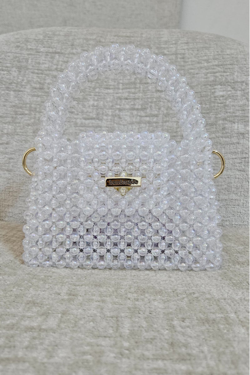 Handmade Elegant Pearl beaded hand/ shoulder/ crossbody bag for women - Image 1