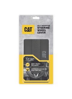 CAT Durable Easy Self-Wrapping Steering Wheel Protection Cover Black 14.5-15.5 Inch CASW-2201  - Image 3