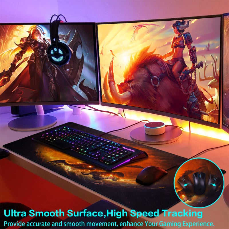 Canjoy Gaming Mouse Pad, Large Extended Mouse Pad Big Computer Mousepad for Home Office Gaming Work 31.5x15.7inch - Image 4