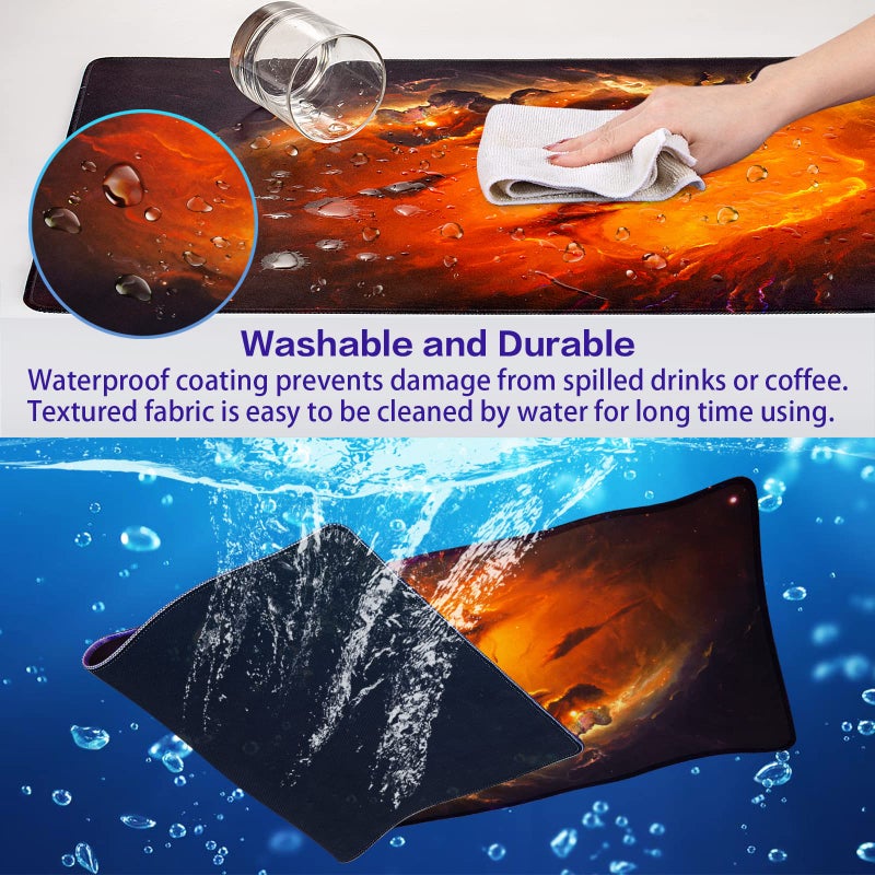 Canjoy Gaming Mouse Pad, Large Extended Mouse Pad Big Computer Mousepad for Home Office Gaming Work 31.5x15.7inch - Image 3