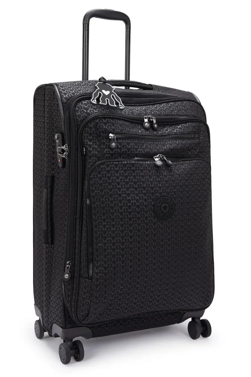 Kipling  New Youri Spin Medium Expandable Wheeled Female Luggage - Signature Emb  | Best Price UAE