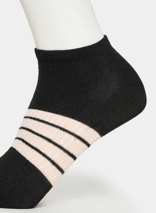 Styli Pack of 5 - Striped Detail Ankle Socks  - Image 3