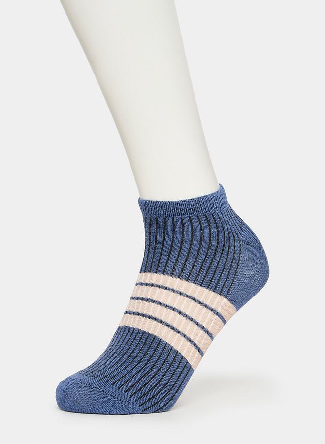 Styli Pack of 5 - Striped Detail Ankle Socks  - Image 4