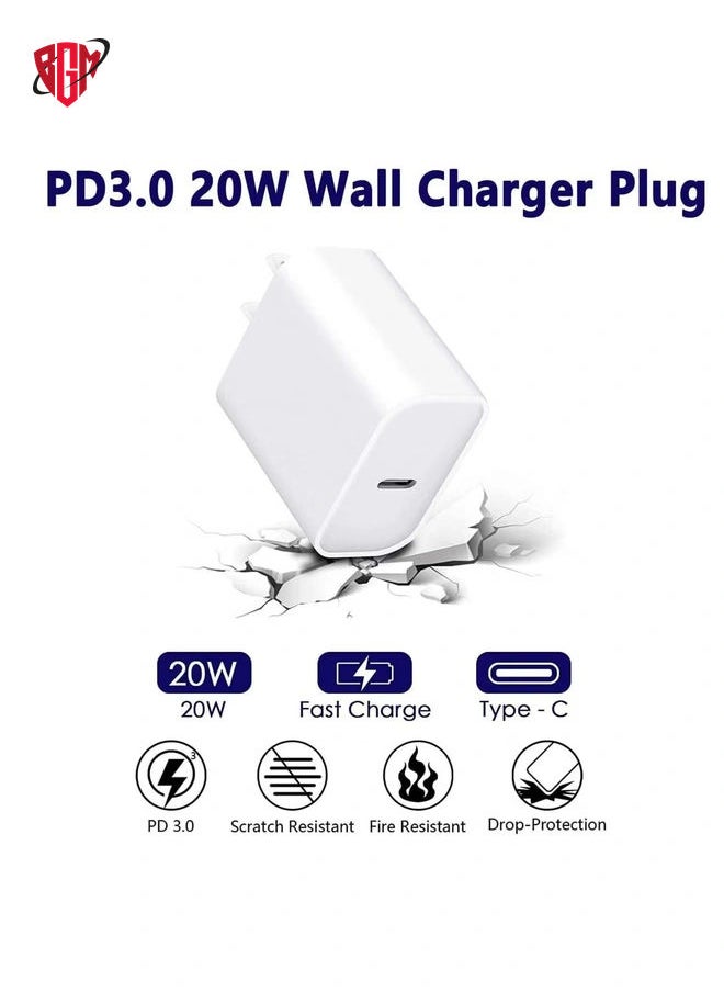 BGM - iPhone Fast Charger CableApple MFi Certified‘20W PD USB C Wall Charger Type C Power Adapter Lightning Cable Fasting Charging Plug Compatible with iPhone 12/12 Pro/11/XS/Max/XR/X/8 Plus/SE Pad - Image 1
