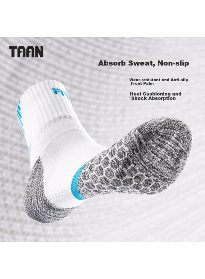 Taan Badminton Socks, Sports Socks, Thickened Terry Bottom, High Tube Men's Socks, T345 Mixed Colors, 3 Pairs Per Pack - Image 2