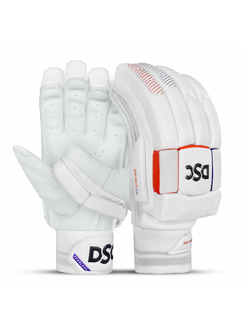 DSC Krunch 7.0 Batting Gloves | Size: S | For Mens | Material: Leather | High-quality sheep leather palm for superior grip and feel  - Image 1