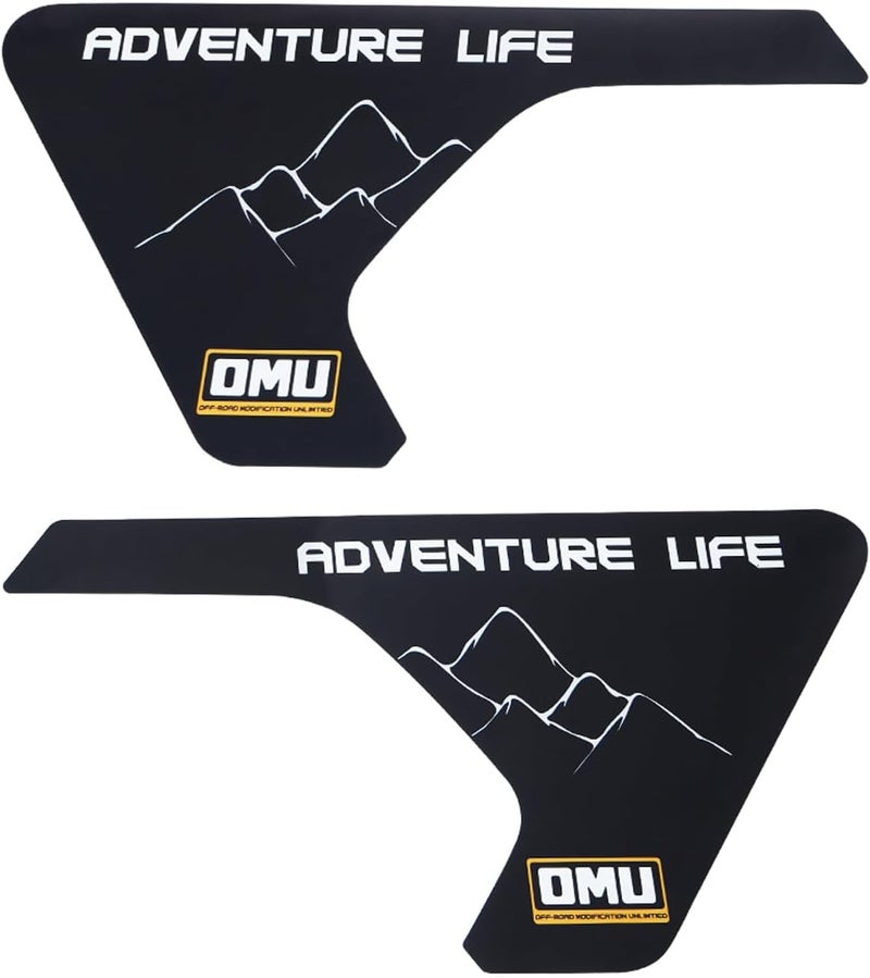 OMU Fender car Stickers for 2018-2024 Jeep Wrangler JL, Vent Stickers Mountain Pattern Decals, Durable Exterior Accessories for Off - Road Style Enhancement - Image 1