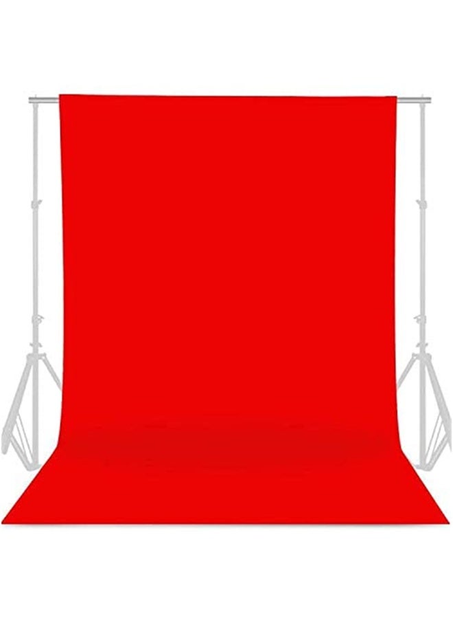 3*6m Collapsible Backdrop Photo Booth Background Polyester Cotton Backdrop for YouTube Video Recording Photography Video Television Screen Birthday Wedding Party (Red) - Image 1