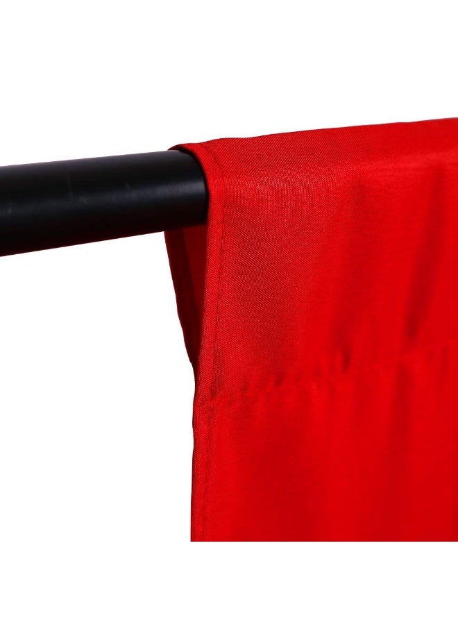 3*6m Collapsible Backdrop Photo Booth Background Polyester Cotton Backdrop for YouTube Video Recording Photography Video Television Screen Birthday Wedding Party (Red) - Image 3