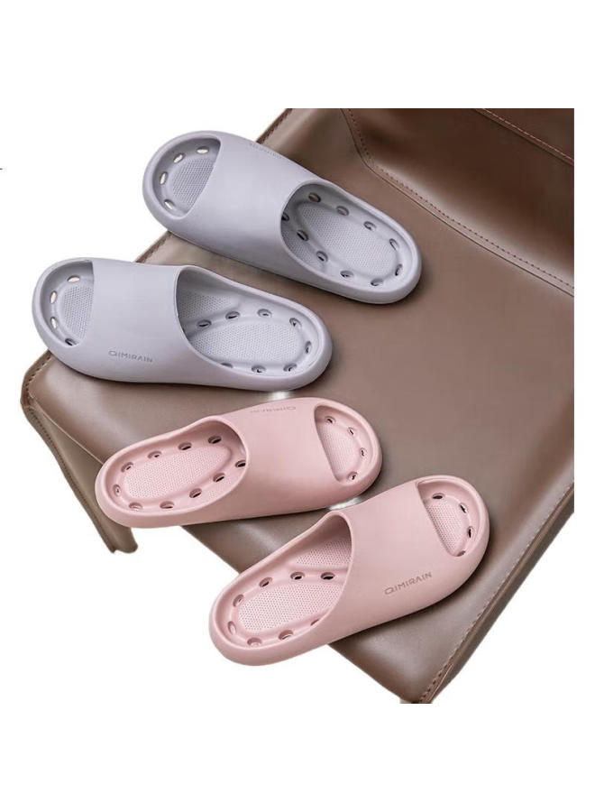 YUZHAOLIN Anti-Slip Slippers For Men And Women Indoor Bathroom Shower Anti-Slip Quick-Drying Slippers Yr312 Pink Leather Size 40/41 - Image 2
