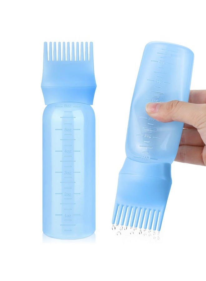 Pimoys Hair Oil Applicator Bottle for Scalp, Root Comb Applicator Bottles Hair Dye Squeeze Bottle Hair Coloring Tools (Blue) - Image 1
