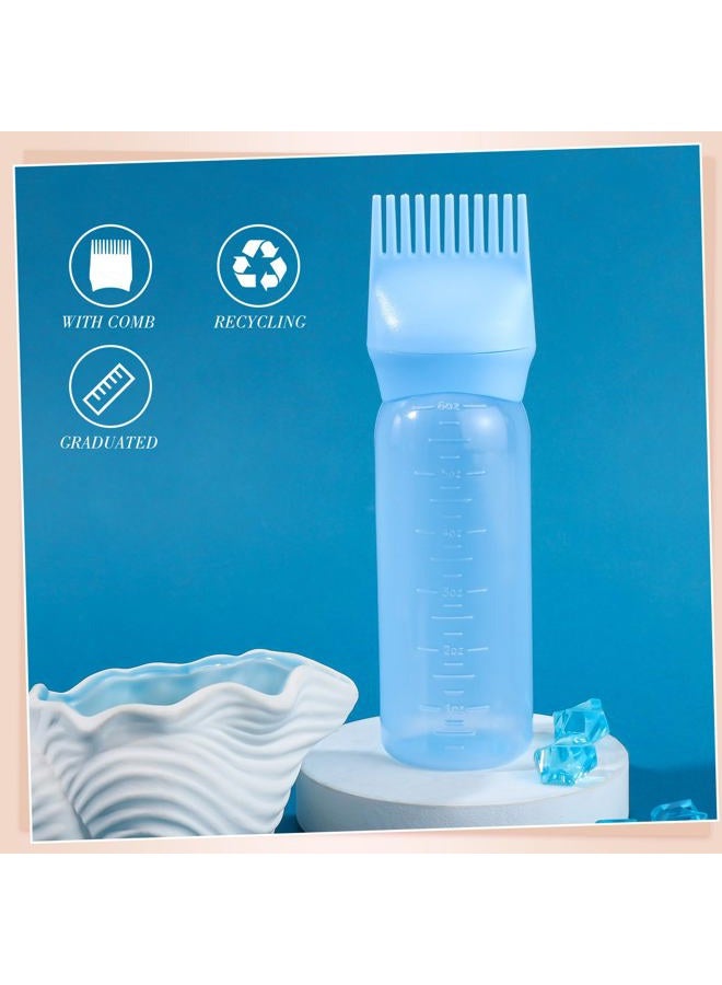 Pimoys Hair Oil Applicator Bottle for Scalp, Root Comb Applicator Bottles Hair Dye Squeeze Bottle Hair Coloring Tools (Blue) - Image 3