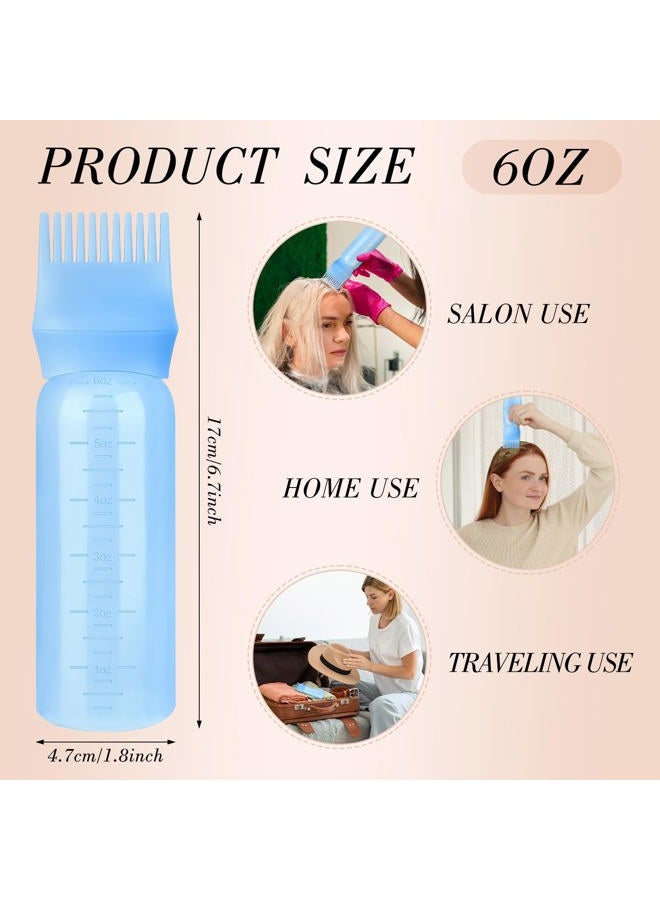 Pimoys Hair Oil Applicator Bottle for Scalp, Root Comb Applicator Bottles Hair Dye Squeeze Bottle Hair Coloring Tools (Blue) - Image 2