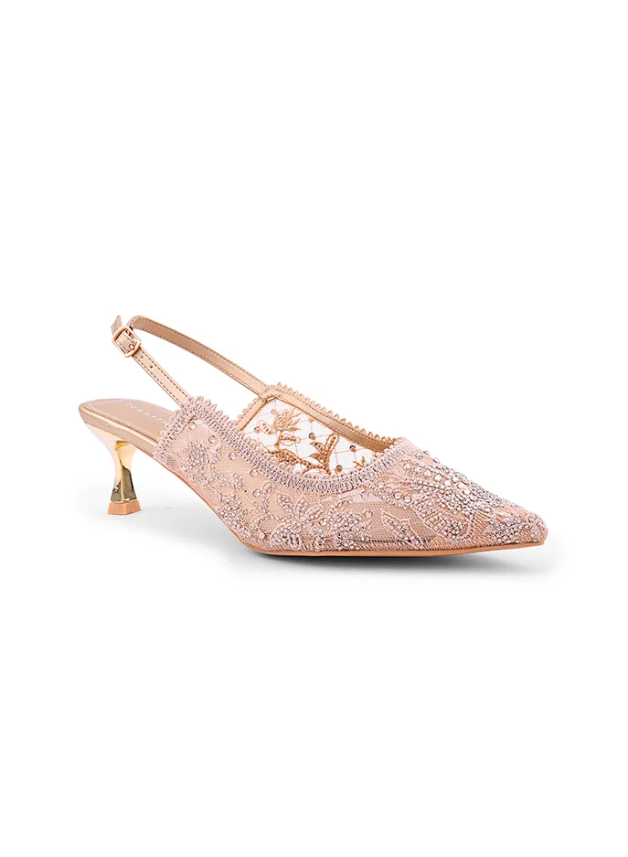 IconStyle Feminine heel shoes with flattering T-strap design.