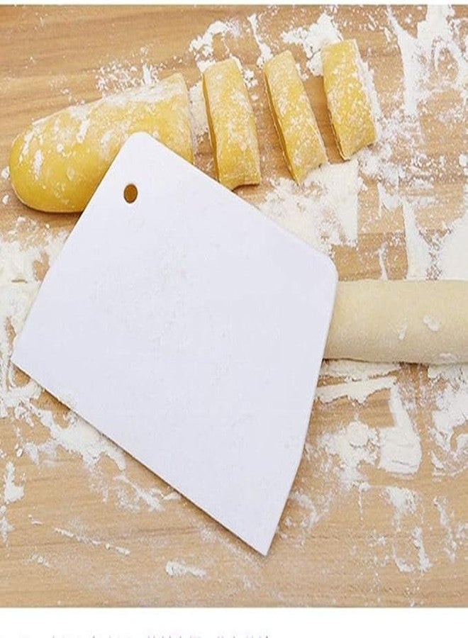 Sona Dough Scraper Bowl Scraper, Food Safe Plastic Dough Cutter, Flexible Plastic Scraper, Multipurpose Food Scrappers for Bread Dough Cutting, Cake Fondant Icing (Pack of 1) - Image 2