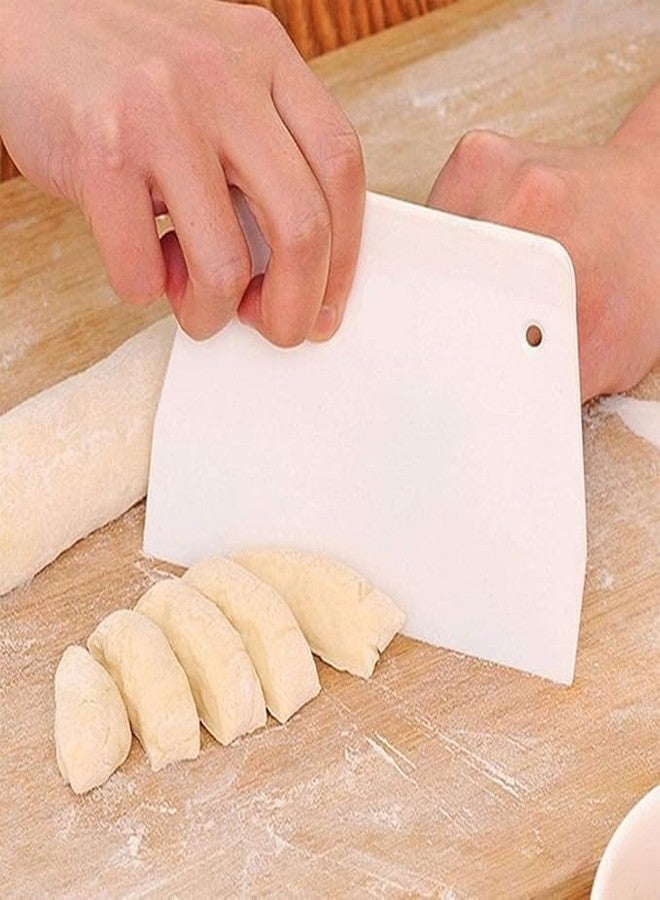 Sona Dough Scraper Bowl Scraper, Food Safe Plastic Dough Cutter, Flexible Plastic Scraper, Multipurpose Food Scrappers for Bread Dough Cutting, Cake Fondant Icing (Pack of 1) - Image 4