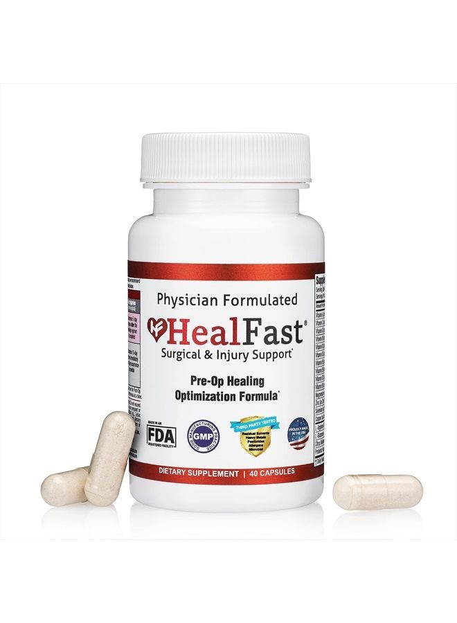 HealFast مكملات التعافي من الجراحة والإصابات (قبل العملية): كيرسيتين، مكملات البروبيوتيك للجروح، شفط الدهون، شد البطن، وإمدادات ما بعد جراحة BBL - Image 1