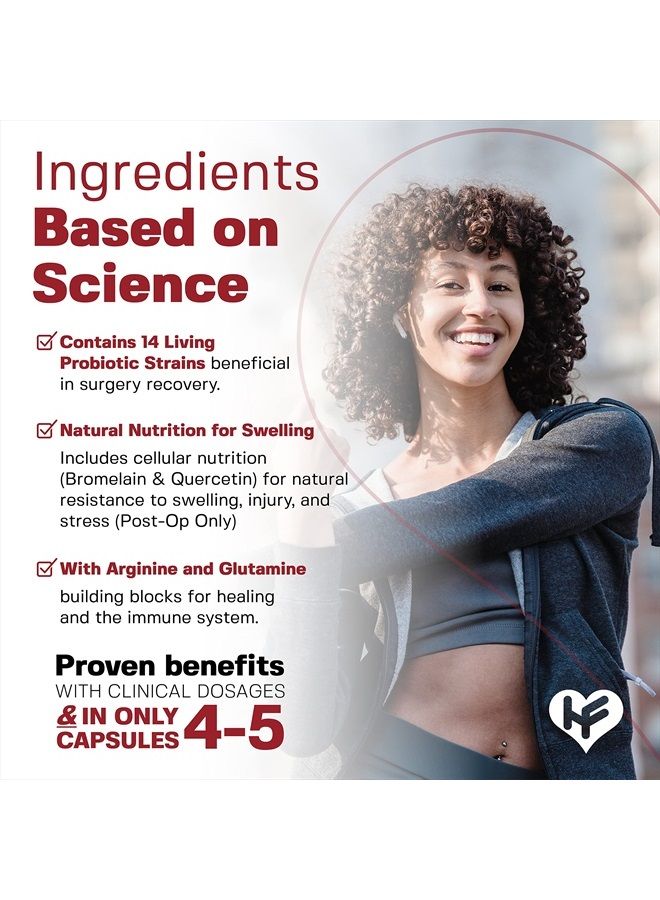 HealFast مكملات التعافي من الجراحة والإصابات (قبل العملية): كيرسيتين، مكملات البروبيوتيك للجروح، شفط الدهون، شد البطن، وإمدادات ما بعد جراحة BBL - Image 5