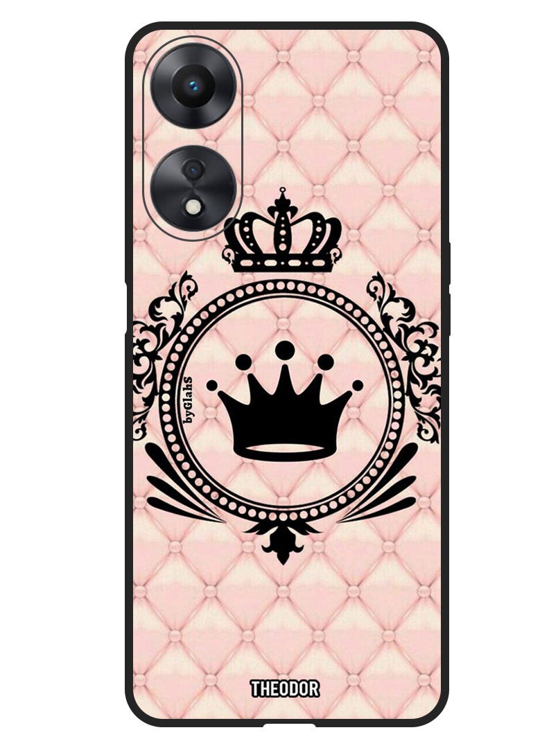 Theodor Protective Case Anti Scratch Shock Proof Bumper Cover For Oppo A98 Princess Crown - Image 1