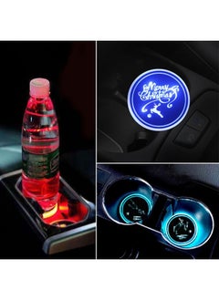 Car AcrylicColorful USB Charger Water Cup Groove LED Atmosphere Light(English Deer)