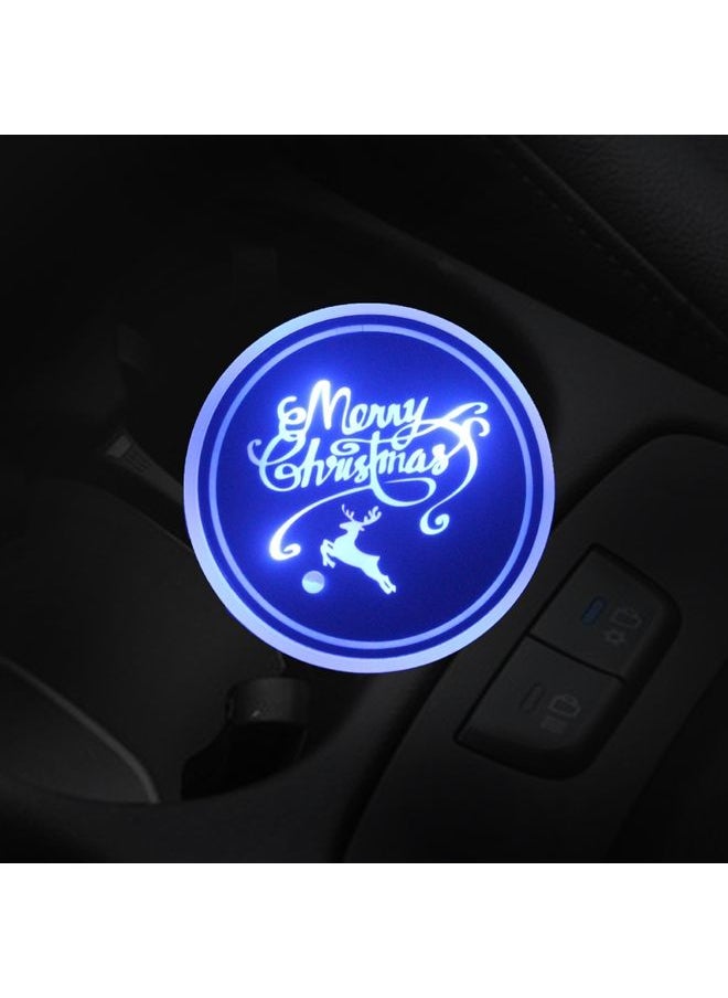 HuHa - Car AcrylicColorful USB Charger Water Cup Groove LED Atmosphere Light(English Deer) - Image 1
